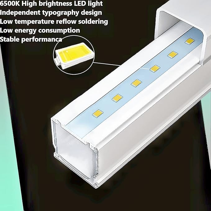 LED Cellular Garage Light, 14 Hexagon Grid LED Workshop Lights for Garage Detail Lights & Auto Repair Shop Lights, IP54 (190.56''x95.76''), Silver