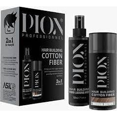 PION HAIR BUILDING FIBER & LOCKING MIST SPRAY SET // BLACK  20gr + 100ml