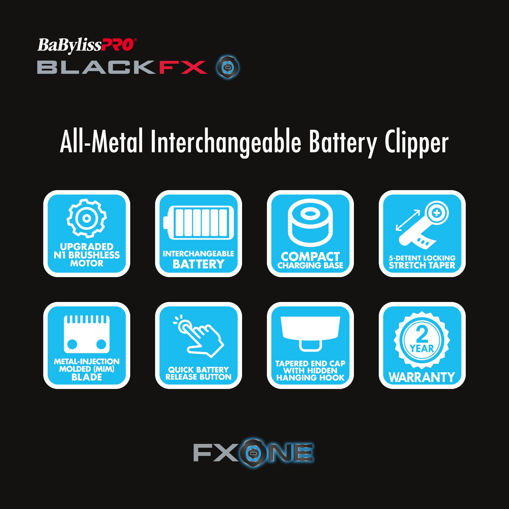 BabylissPro BlackFX FXONE Clipper FX899MB