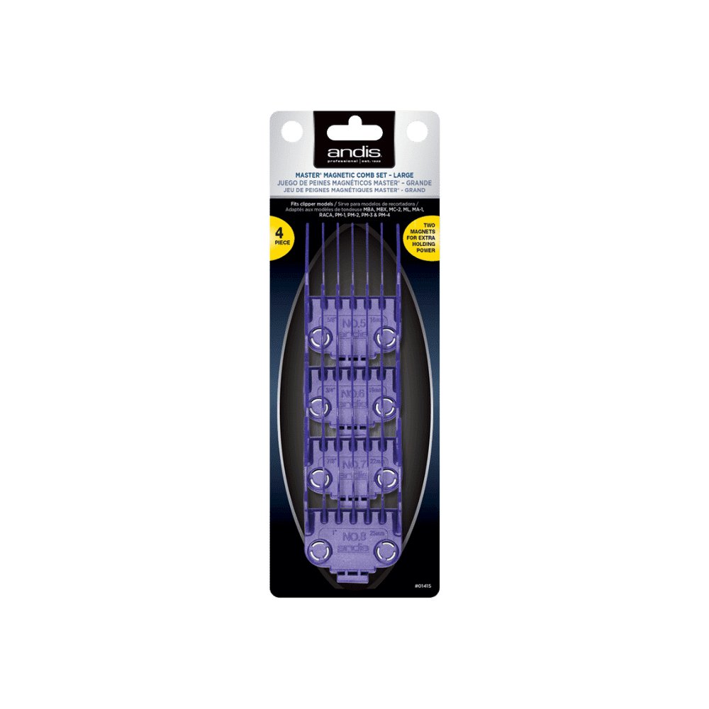 Andis Master® Dual Magnet Large 4-Comb Set - Barber World Plus