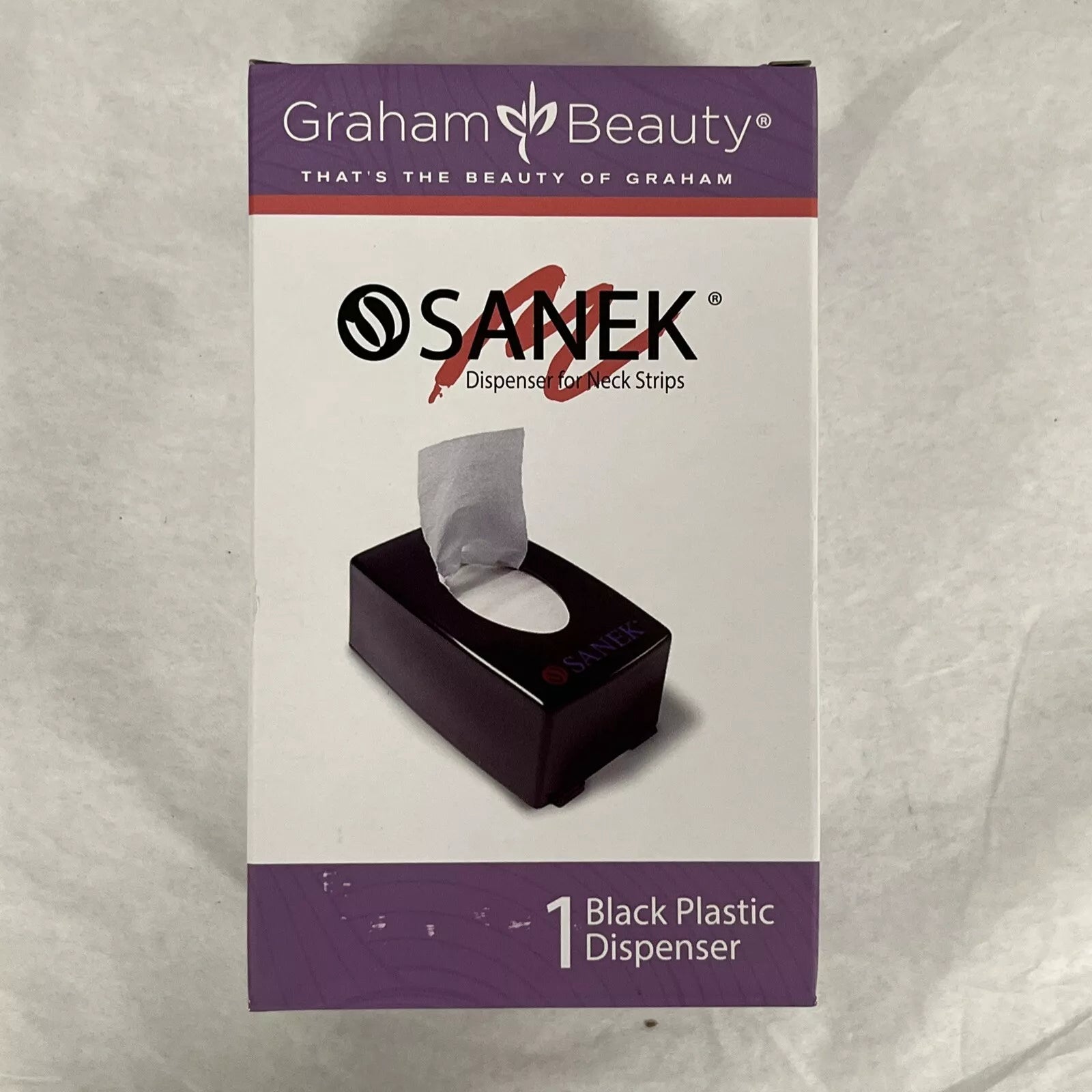 Graham Beauty #49356 Sanek Neck Strip Dispenser, Black - 1 each