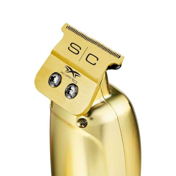 StyleCraft Saber Professional Full Metal Body Digital Brushless Motor Cordless Hair Trimmer - Gold-SC405G