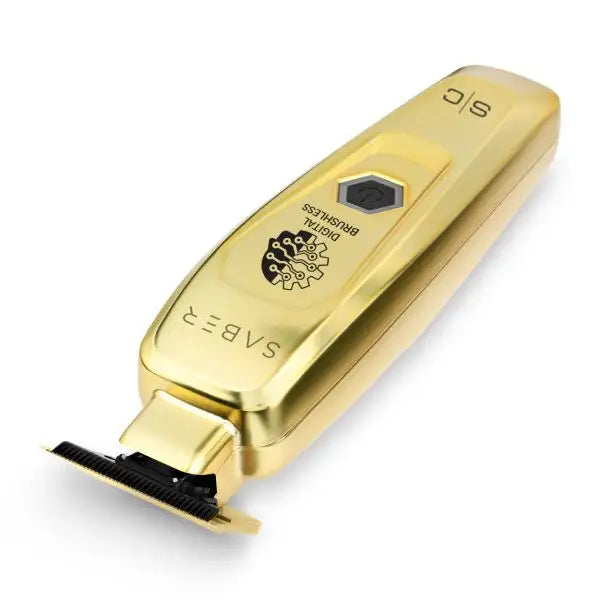 StyleCraft Saber Professional Full Metal Body Digital Brushless Motor Cordless Hair Trimmer - Gold-SC405G