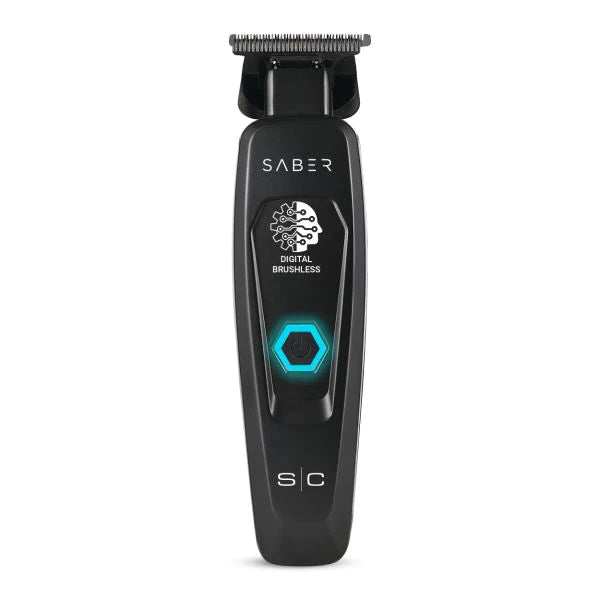 StyleCraft SABER - PROFESSIONAL FULL METAL BODY DIGITAL BRUSHLESS MOTOR CORDLESS HAIR TRIMMER - BLACk-SC403B